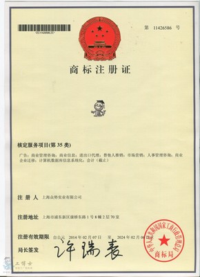 商標(biāo)證書圖片-工博士商城